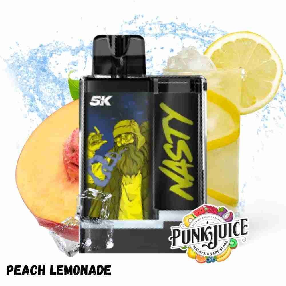 سحبة ناستي كريستال 5K خوخ ليمون 5000 موشة - NASTY CRYSTAL 5K PEACH LEMONADE 5000 PUFFS